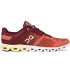 On - Cloudflow Rubber-Trimmed Mesh and Shell Running Sneakers - Orange