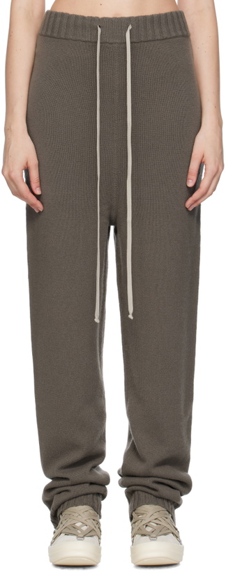 Photo: Rick Owens Gray Concordians Rasato Cashmere Knit Lounge Pants