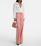 Chloé Summer Banana Mini raffia crossbody bag