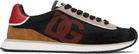 Dolce&Gabbana Black & Red 'DG' Cushion Sneakers