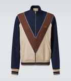 Valentino Colorblocked logo zip-up sweatshirt