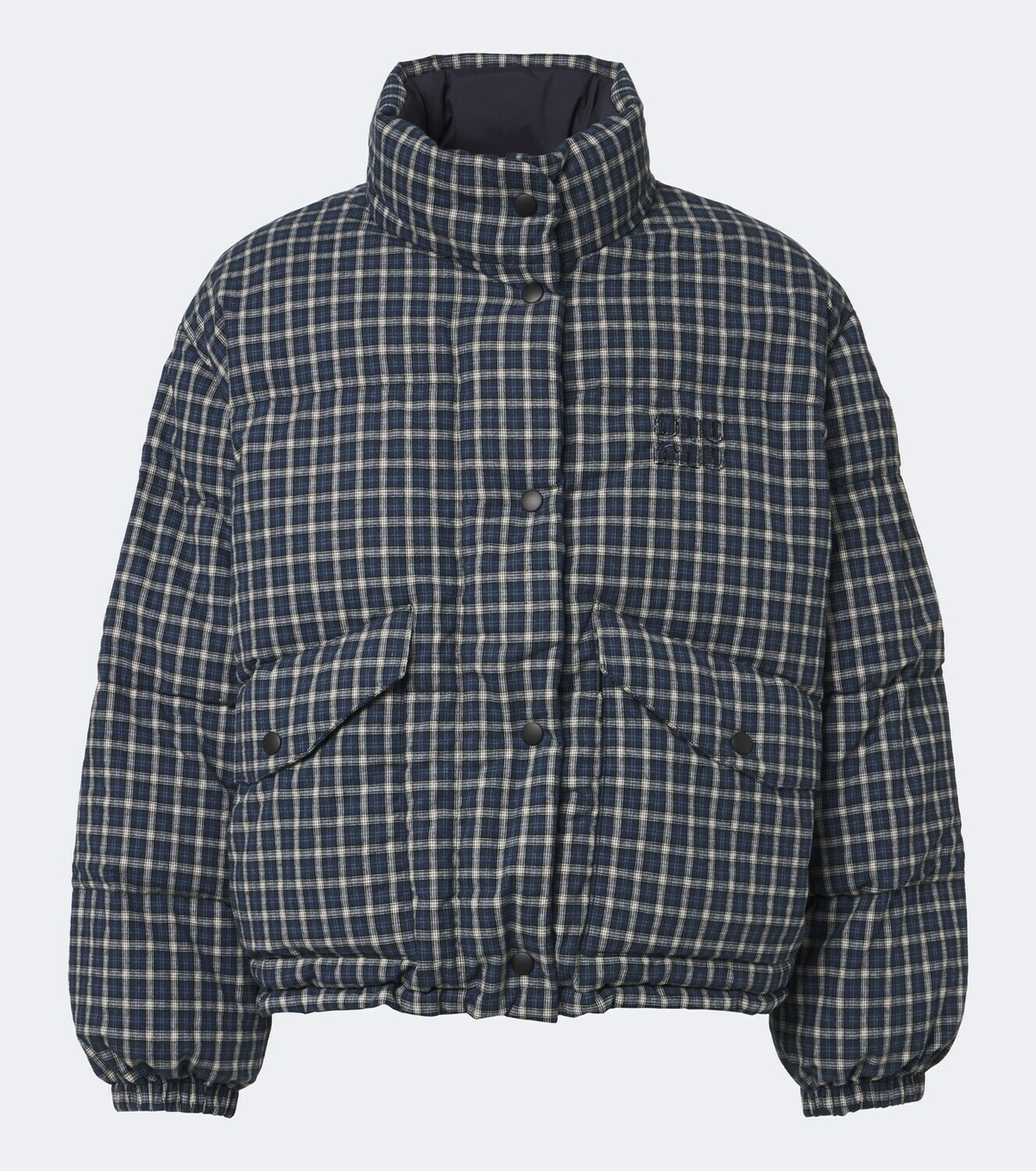 Miu Miu Reversible cotton flannel down jacket