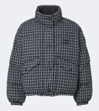 Miu Miu Reversible cotton flannel down jacket