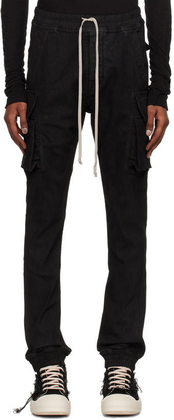 Photo: Rick Owens DRKSHDW Black Mastodon Cut Denim Cargo Pants