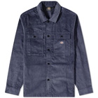 Dickies Men's Higginson Corduroy Overshirt in Navy Blue