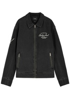 Axel Arigato Resort Logo-embroidered Denim Jacket Black
