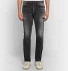 Saint Laurent - Skinny-Leg 15cm Hem Distressed Denim Jeans - Men - Gray