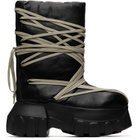Rick Owens Black Tower Megalace Tractor Boots