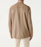 Zegna Cotton and silk jacquard shirt