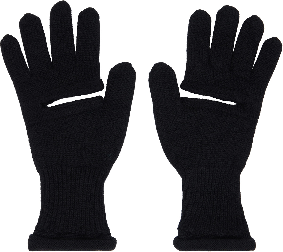 ISSEY MIYAKE Black Chunky Wool ACC Gloves Issey Miyake Men