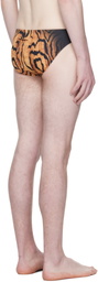 Jean Paul Gaultier Brown 'The Wood' Swim Briefs
