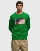 Polo Ralph Lauren Ls Cn Flag Long Sleeve Pullover Green - Mens - Pullovers
