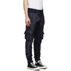 Greg Lauren Navy Paul and Shark Edition Quilted Cargo Pants