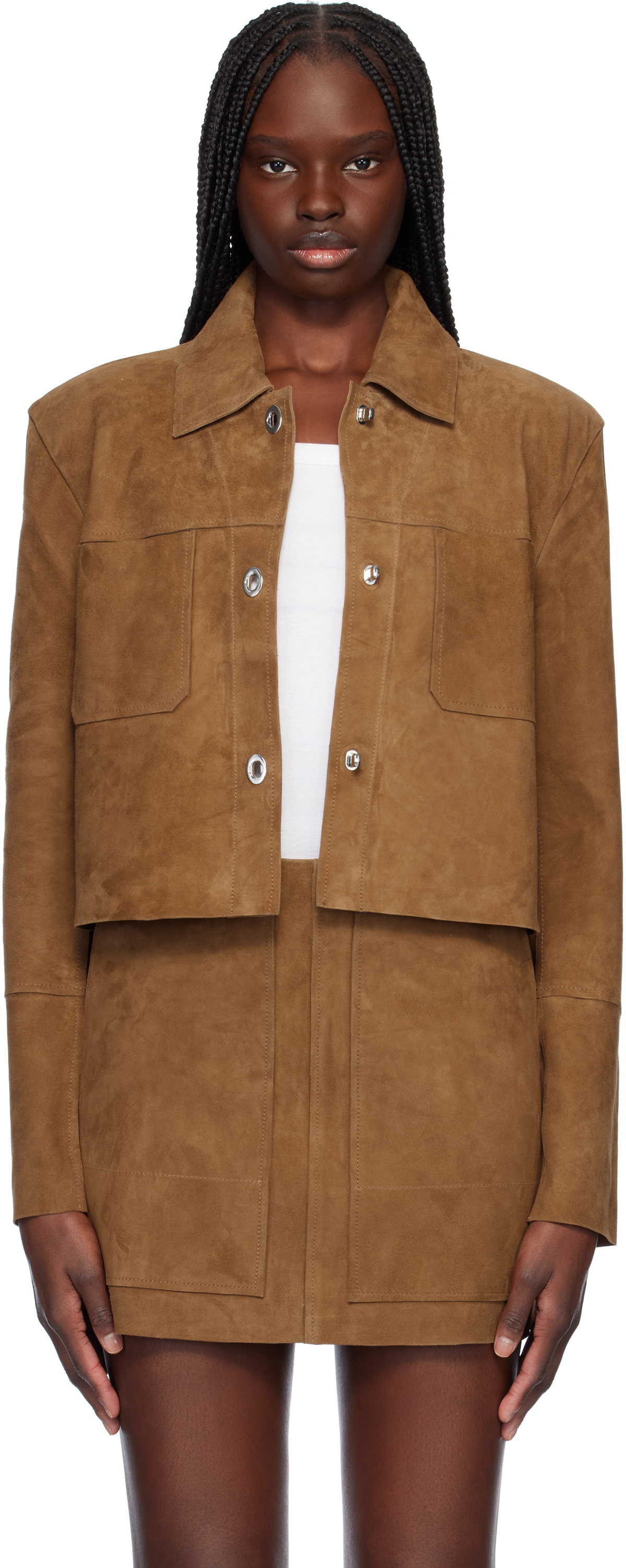 Stand Studio Tan Luz Suede Jacket