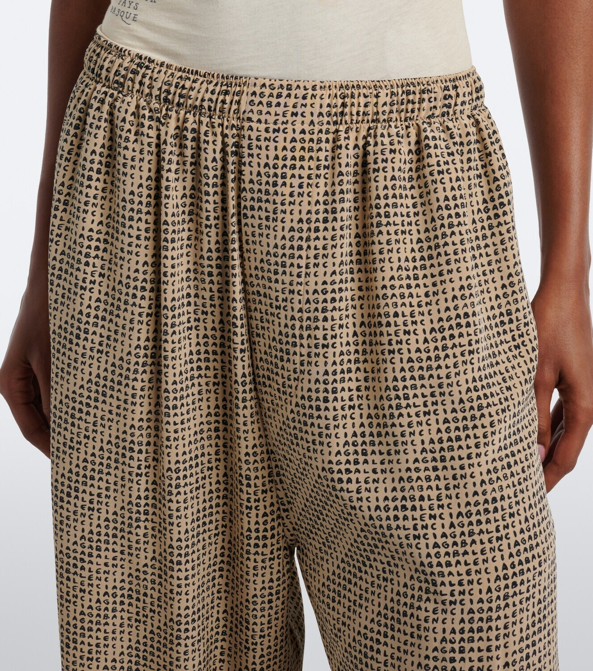 Balenciaga Logo silk pajama pants