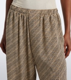 Balenciaga Logo silk pajama pants