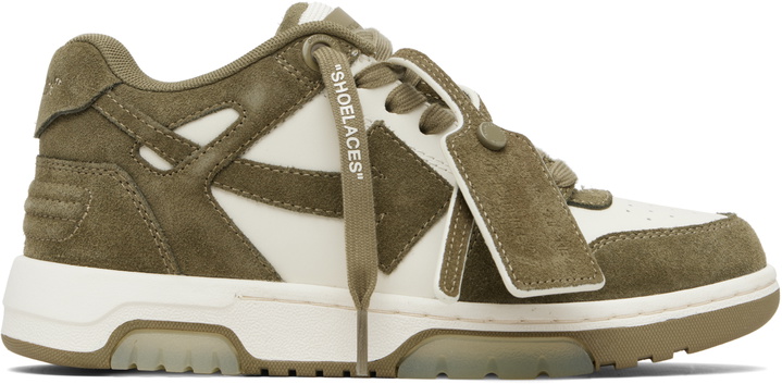 Photo: Off-White Khaki & Off-White 'Out Of Office' Sneakers