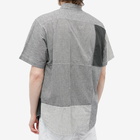 Comme des Garçons Homme Men's Short Sleeve Funmix Shirt in Black/White