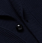 TOM FORD - Shawl-Collar Ribbed Wool Cardigan - Men - Navy