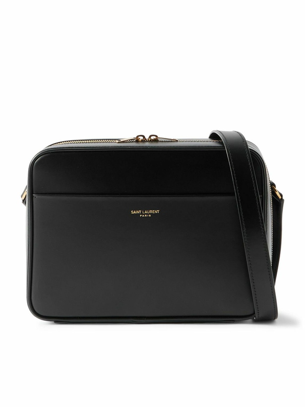 Photo: SAINT LAURENT - Logo-Print Leather Messenger Bag