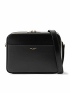 SAINT LAURENT - Logo-Print Leather Messenger Bag