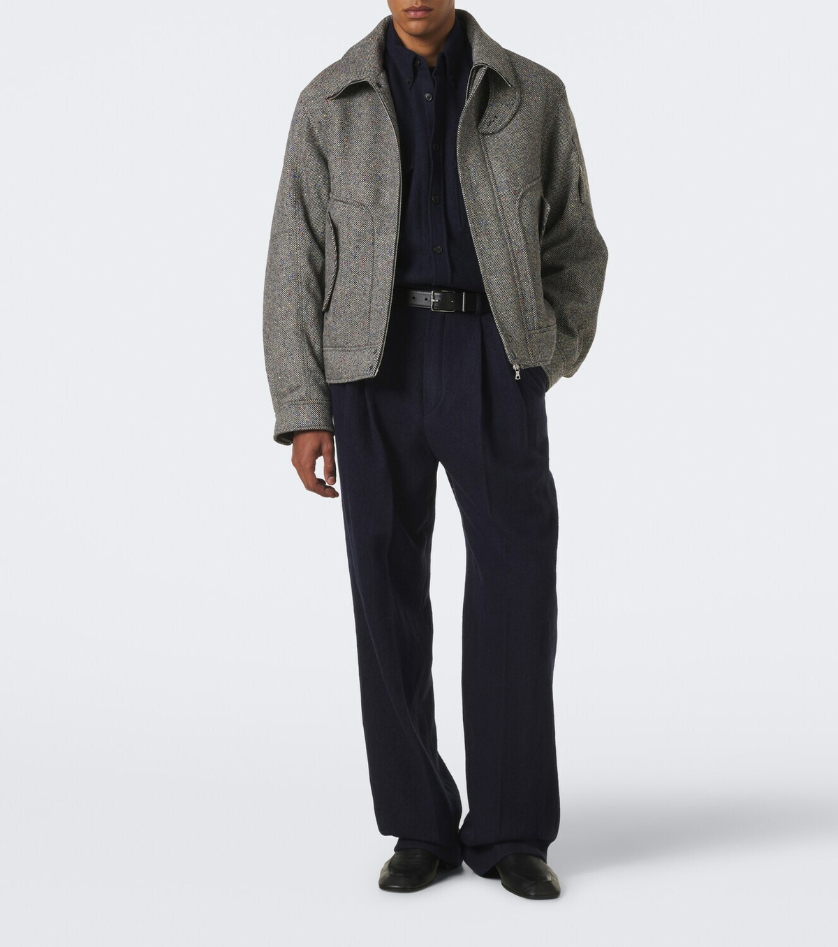 Dries Van Noten Pleated wool straight pants