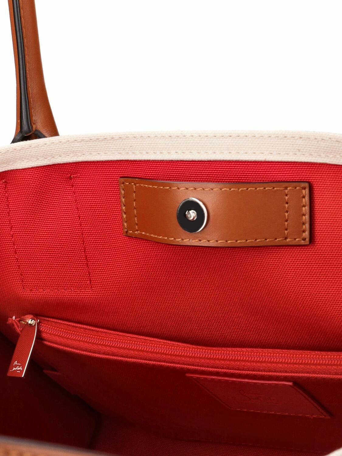 CHRISTIAN LOUBOUTIN - Small Nastroloubi Canvas Tote Bag Christian