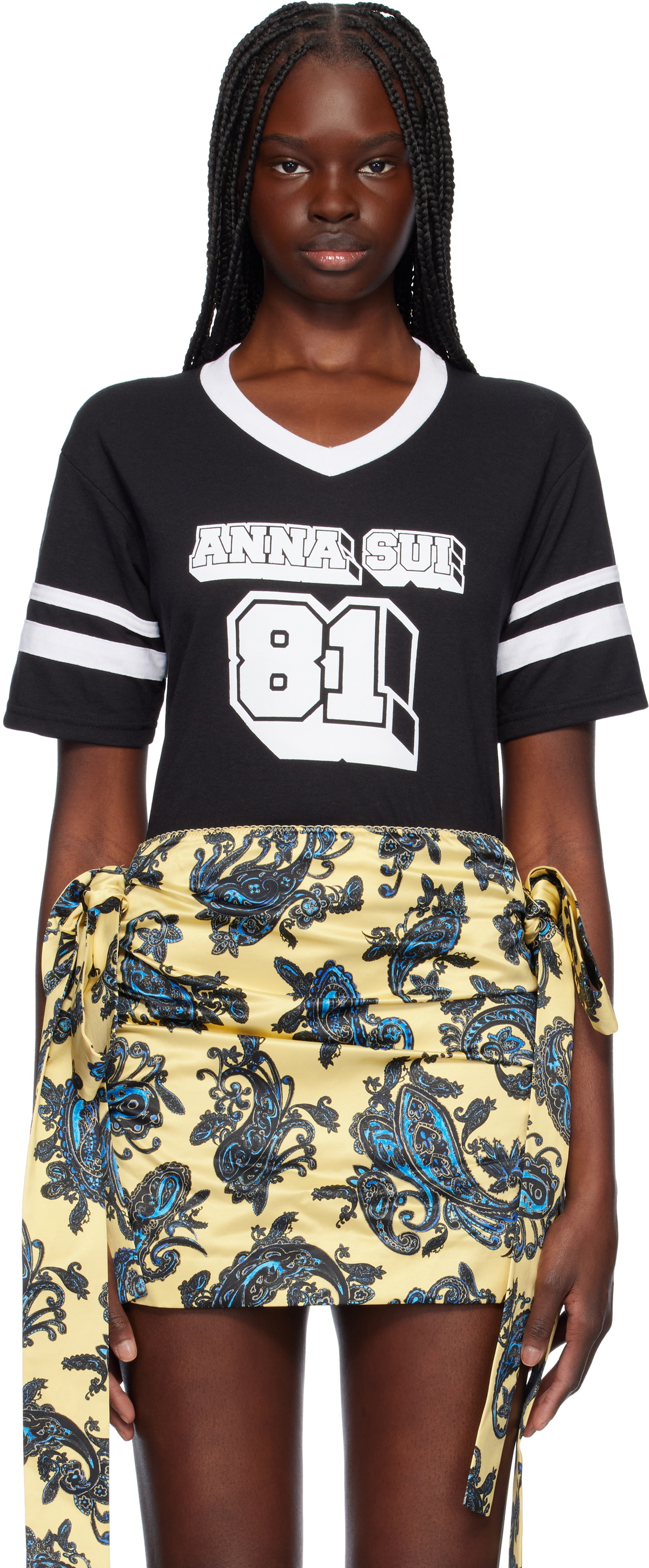Anna Sui Black 'Anna Sui' Logo T-shirt