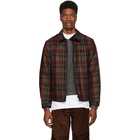 Burberry Red and Green Fleece Lined Check Hinckley Jacket