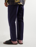 Nanushka - Jett Straight-Leg Cotton-Twill Trousers - Blue