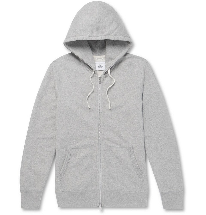 Photo: Reigning Champ - Slim-Fit Mélange Loopback Cotton-Jersey Zip-Up Hoodie - Men - Gray