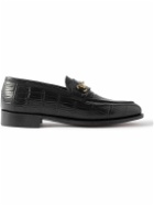 George Cleverley - Colony Horsebit Croc-Effect Leather Loafers - Black