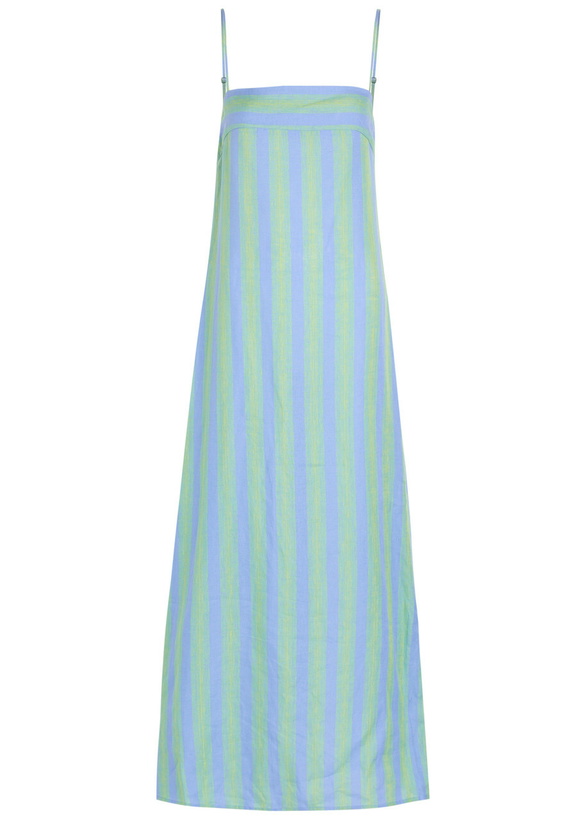 Staud Blue Wells Midi Dress Staud Staud Blue Wells Midi Dress Staud