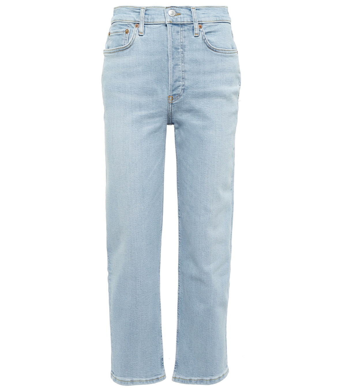 【関税込み】Re/Done ブルー 70s Stove Pipe ジーンズ 70s Stove Pipe high-rise jeans in blue - Re Done | Mytheresa