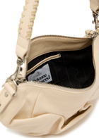 Vivienne Westwood Agnes Small Gathered Leather Shoulder bag - Cream - One Size