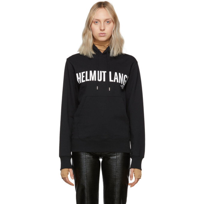 Helmut Lang Black Exclamation Hoodie Helmut Lang