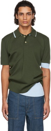 Jacquemus Green & Blue La Montagne 'Le Double Polo' Polo