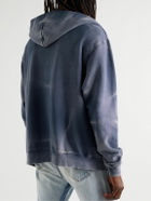Gallery Dept. - Logo-Print Tie-Dyed Cotton-Jersey Zip-Up Hoodie - Blue