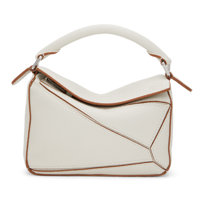 Loewe White Mini Puzzle Bag