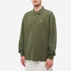 Converse Men's x A-Cold-Wall Long Sleeve Polo Shirt in Dark Green Pine