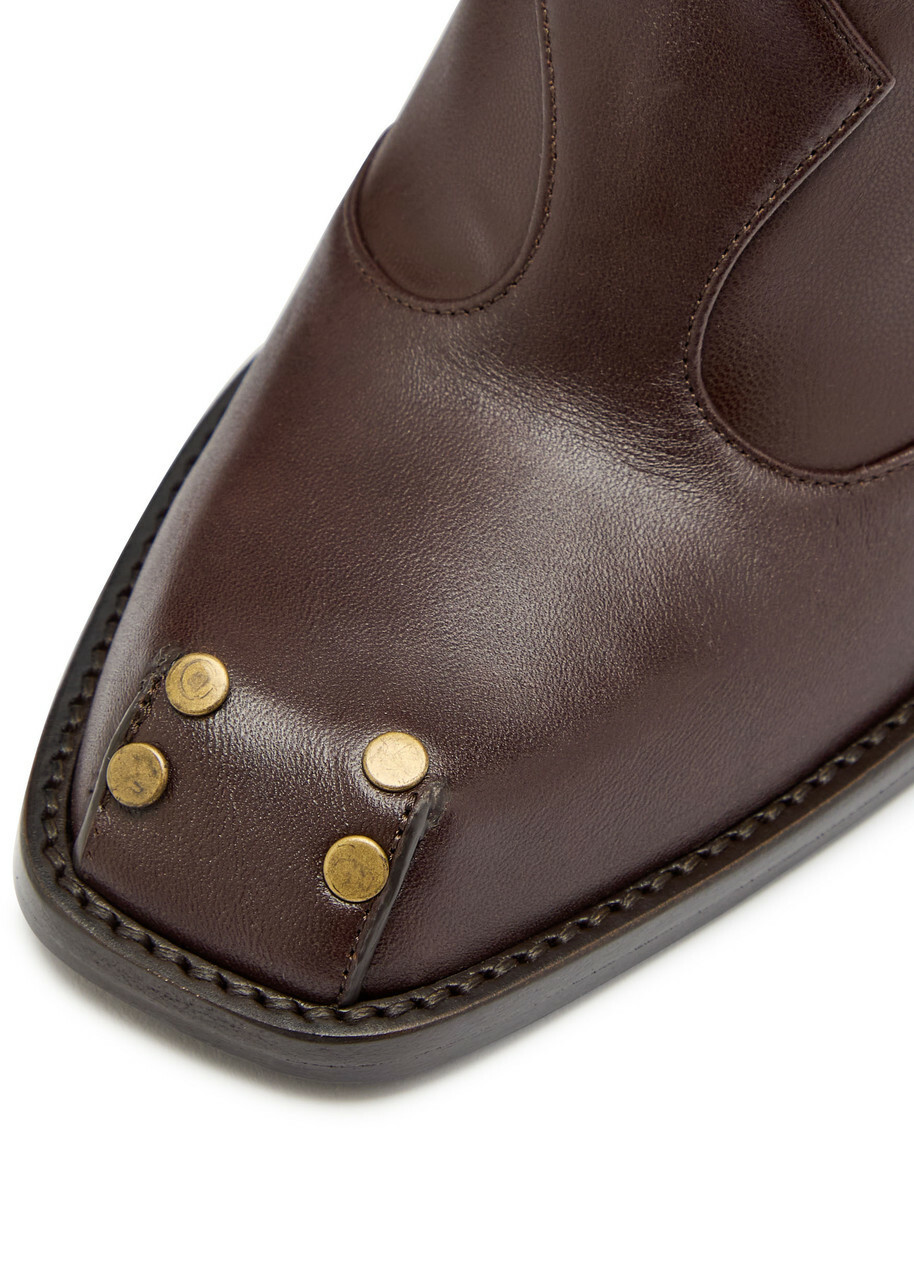 Etro Leather Knee-high Boots Chocolate
