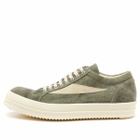 Rick Owens DRKSHDW Men's Moleskin Vintage Sneakers in Sage/Milk