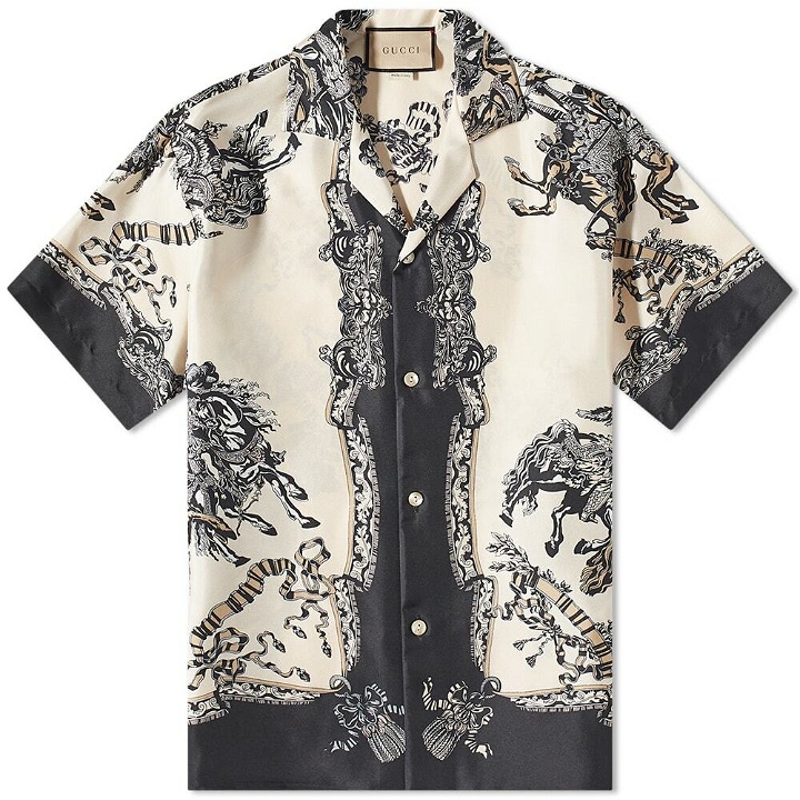 Photo: Gucci Men's Patterned Vacation Shirt in Black