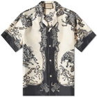 Gucci Men's Patterned Vacation Shirt in Black