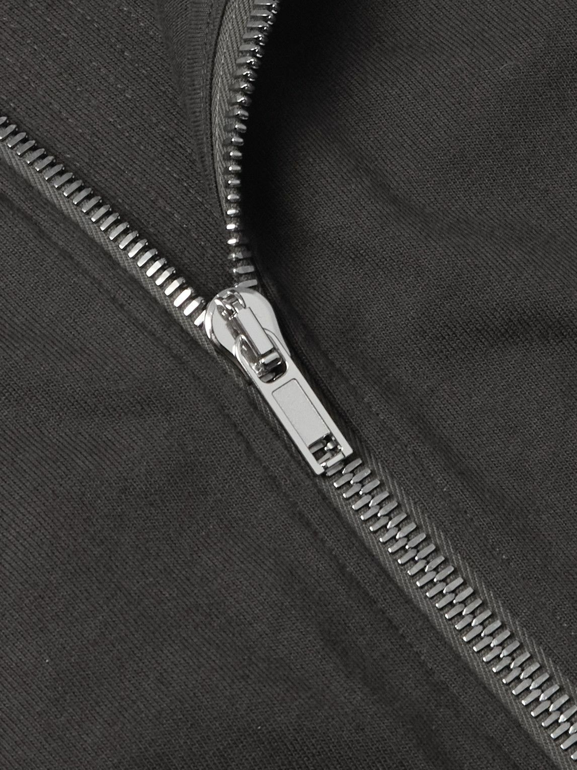 Rick Owens - Panelled Cotton-Jersey Zip-Up Hoodie - Gray