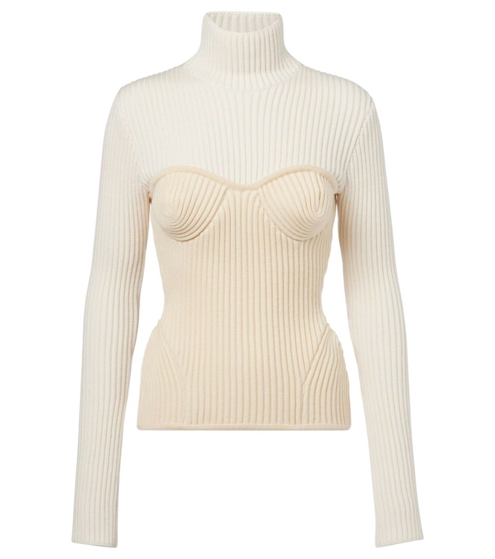 Photo: Jean Paul Gaultier Ribbed-knit wool-blend turtleneck sweater