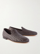 Officine Creative - Airto Woven Leather Loafers - Brown