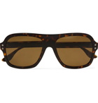 Bottega Veneta - Aviator-Style Tortoiseshell Acetate and Gold-Tone Sunglasses - Tortoiseshell