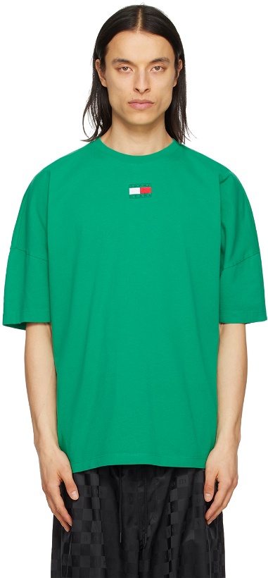 Photo: Tommy Jeans Green Embroidered T-Shirt