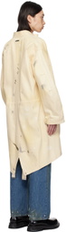 Helmut Lang Off-White Painted Denim Coat